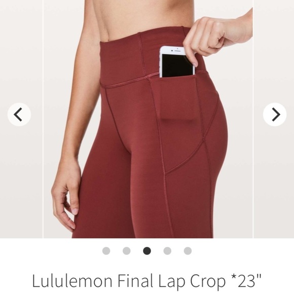 Lululemon Final Lap Crop 23” Savannah Nulux 2 - Picture 8 of 9